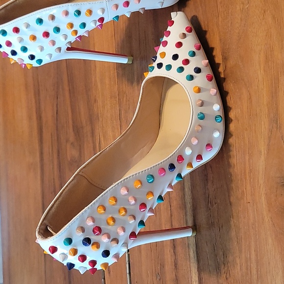 Christian Louboutin Multicolor Pigalle Spike Pumps - Picture 4 of 15